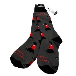 NWT Deer Valley Avalanche Rescue Dogs Tall Socks - Gray and Red